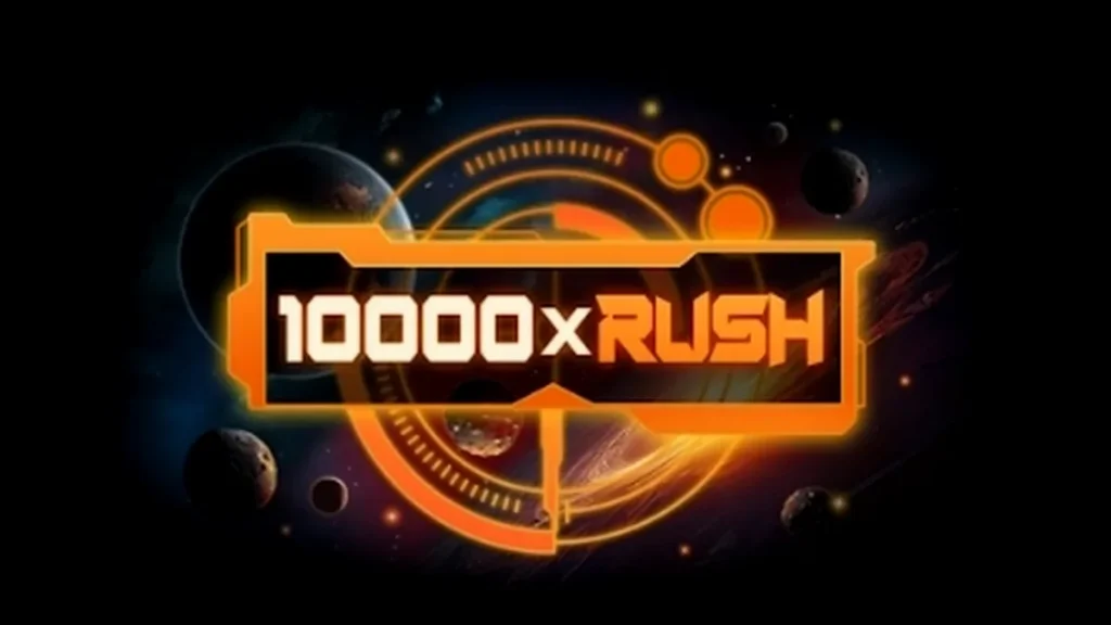 Tampilan visual permainan slot 10000 x Rush dengan nuansa modern